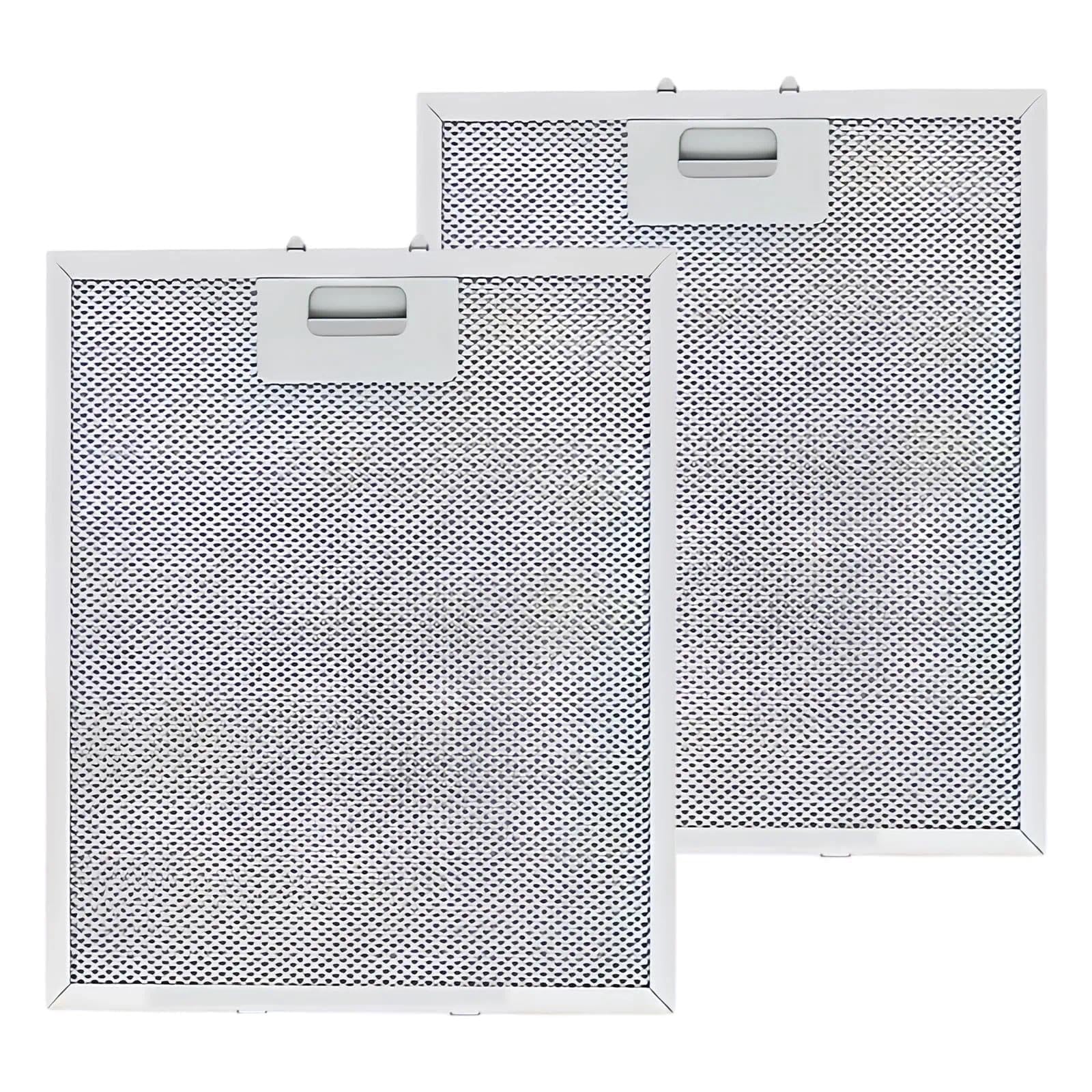 Lot de 2 filtres à graisse en aluminium de qualité supérieure pour hotte aspirante - 5 couches - 260 x 320 x 9 mm - Compatibilité universelle pour restaurant et maison - Argenté