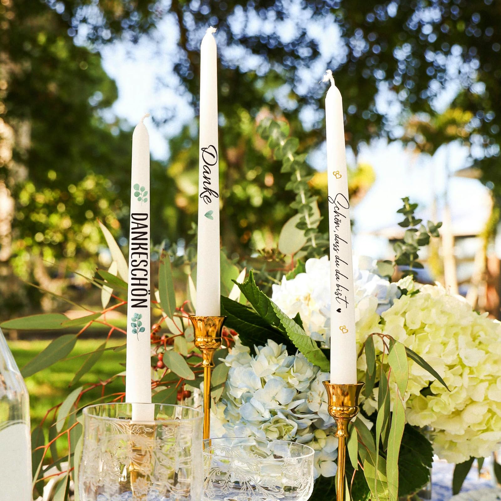 BOOMTOP Kerzen Tattoos 4 Blätter - Dankeschön Sprüche Für Kerzen & Tassen