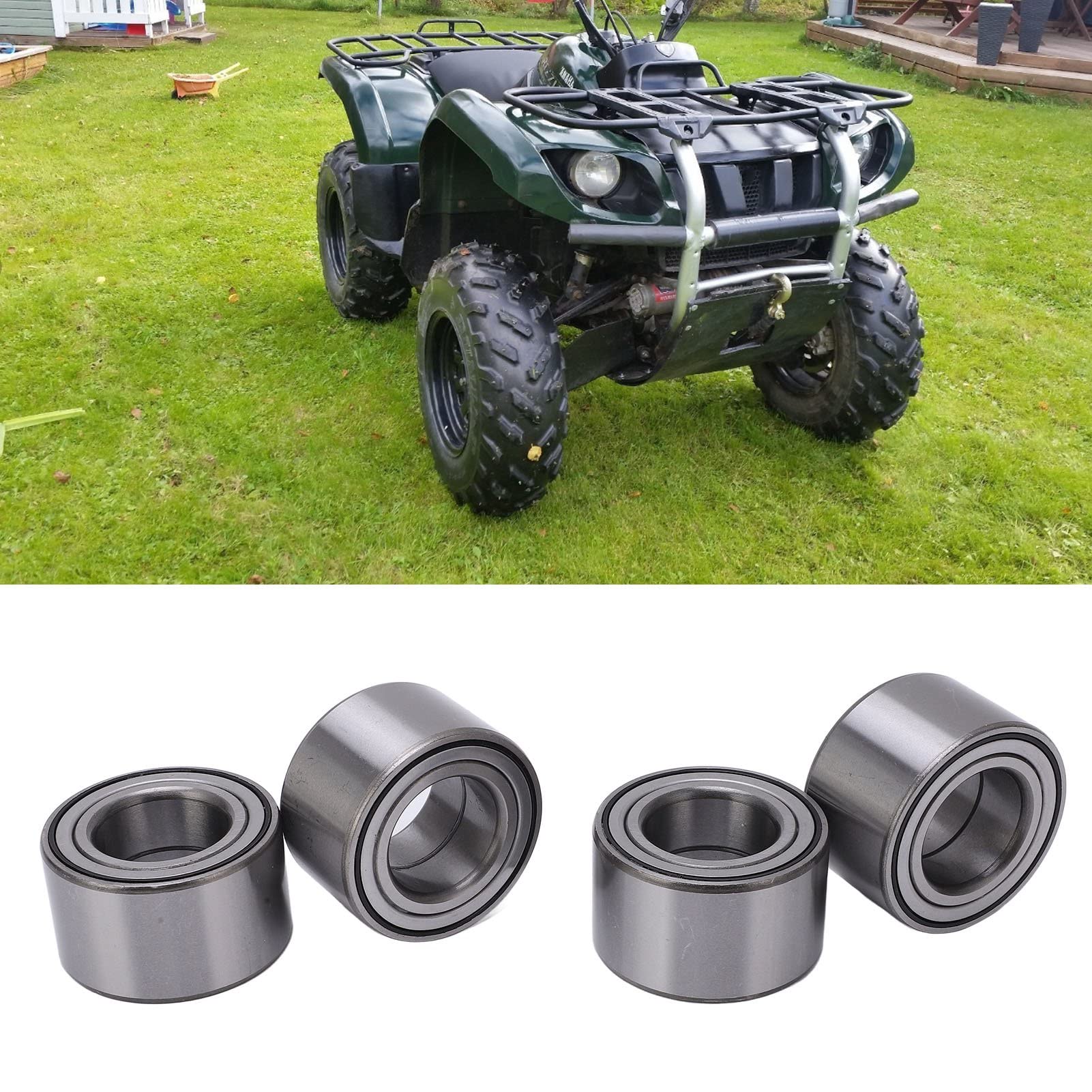 KIMISS Lot de 4 Roulements de Roue Avant Arrière 93305 00601 00 de Rechange pour Grizzly YFM 550 660 700 03-18