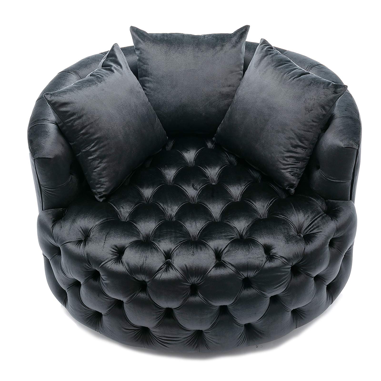 Dolonm Swivel Accent Barrel Chair Modern Sofa Lounge Club Round Chair