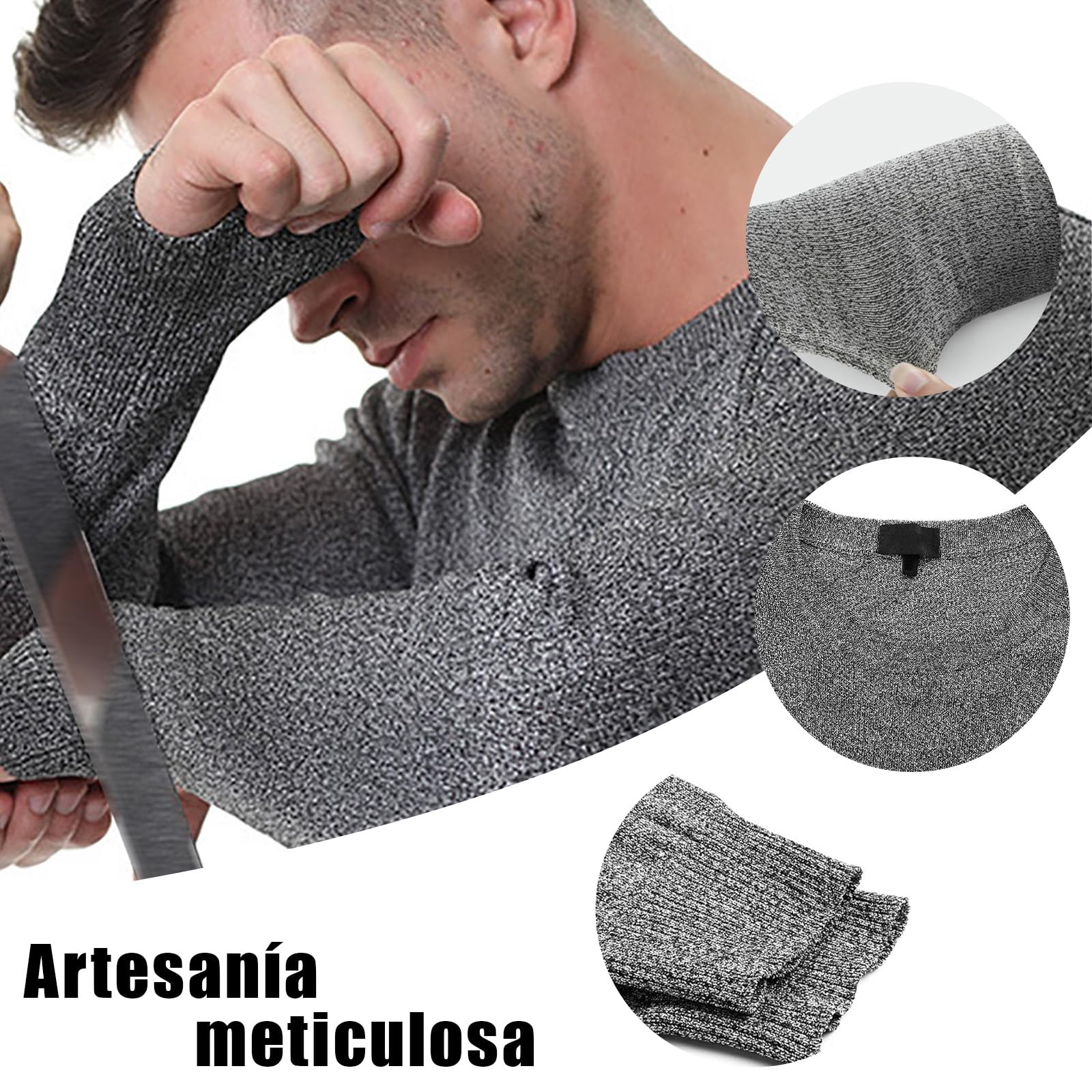 Ropa Anticorte Resistente(Gris),Cortes Equipo De ProteccióN,Corte Seguridad Resistente,CóModo Y Transpirable Para Aventura Al Aire Libre,ProteccióN Contra Cortes De Vidrio