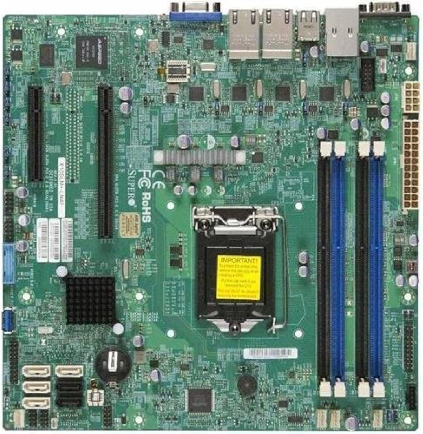 Supermicro X10SLM+-LN4F Motherboard Top View