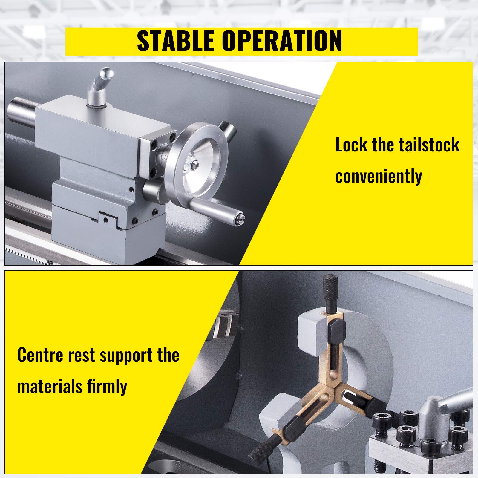 VEVOR Metal Lathe, 210x800 Mini Lathe Machine, 2500 RPM Variable Speed