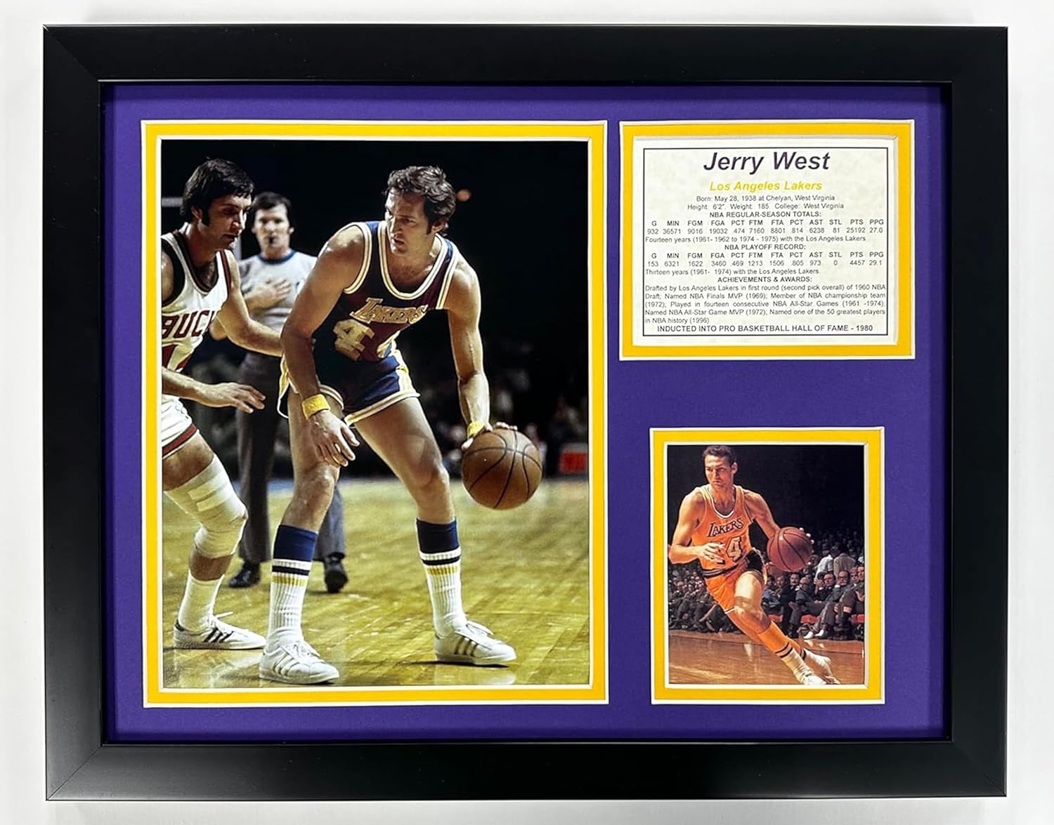 Jerry West | Lakers Legend | Framed Photo Collage | 12"x15"