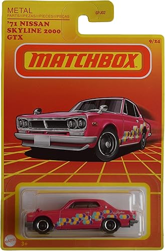 Miniatura 1 de Matchbox Nissan Skyline 2000 GTX '71, rosa 9/24