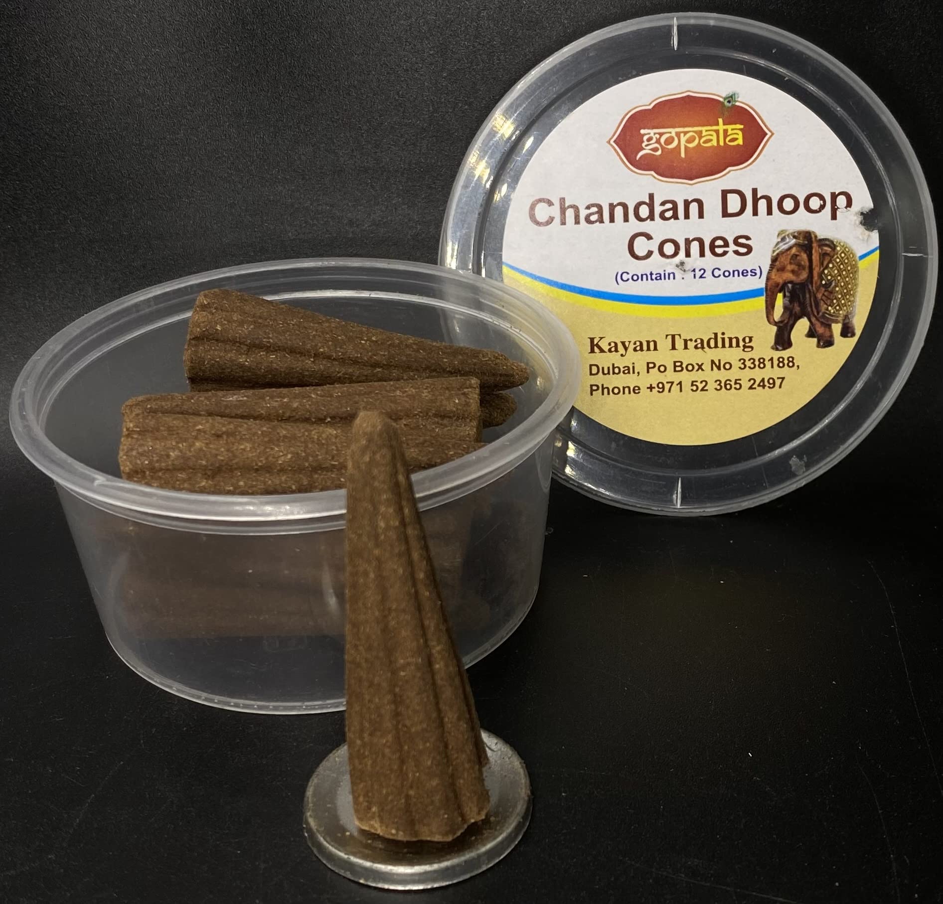 Chandan Dhoop Cones 12P
