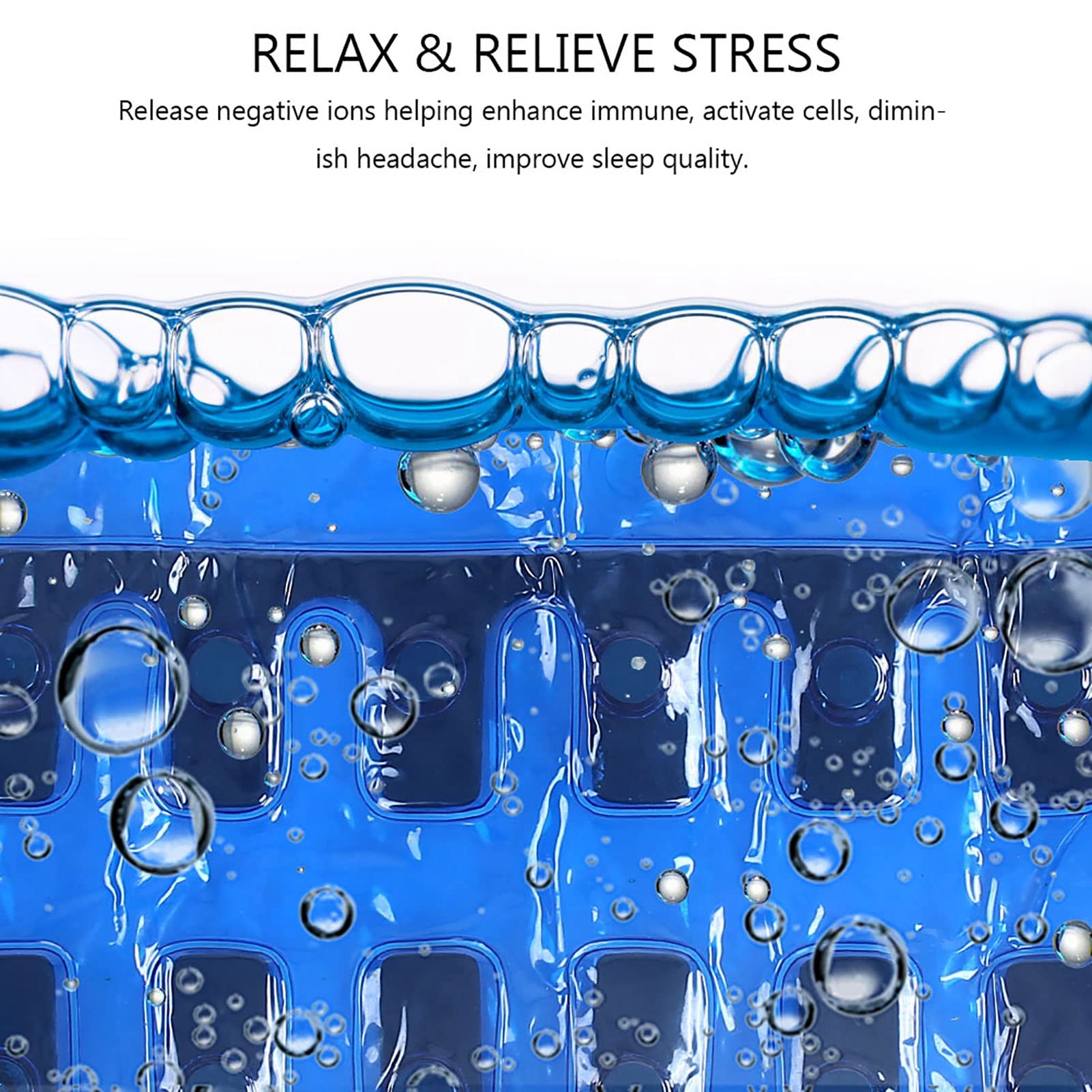 Brrnoo Machine de soin à bulles d'eau, tapis de bain thermique, spa relaxant avec massage corporel