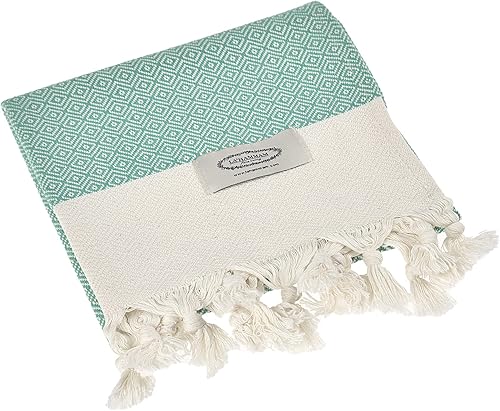 Miniatura 3 de La Hammam - Juego de 2 toallas de mano turcas de 18 x 36 pulgadas, algodón, ultra suaves, absorbentes y de secado rápido, toallas de mano