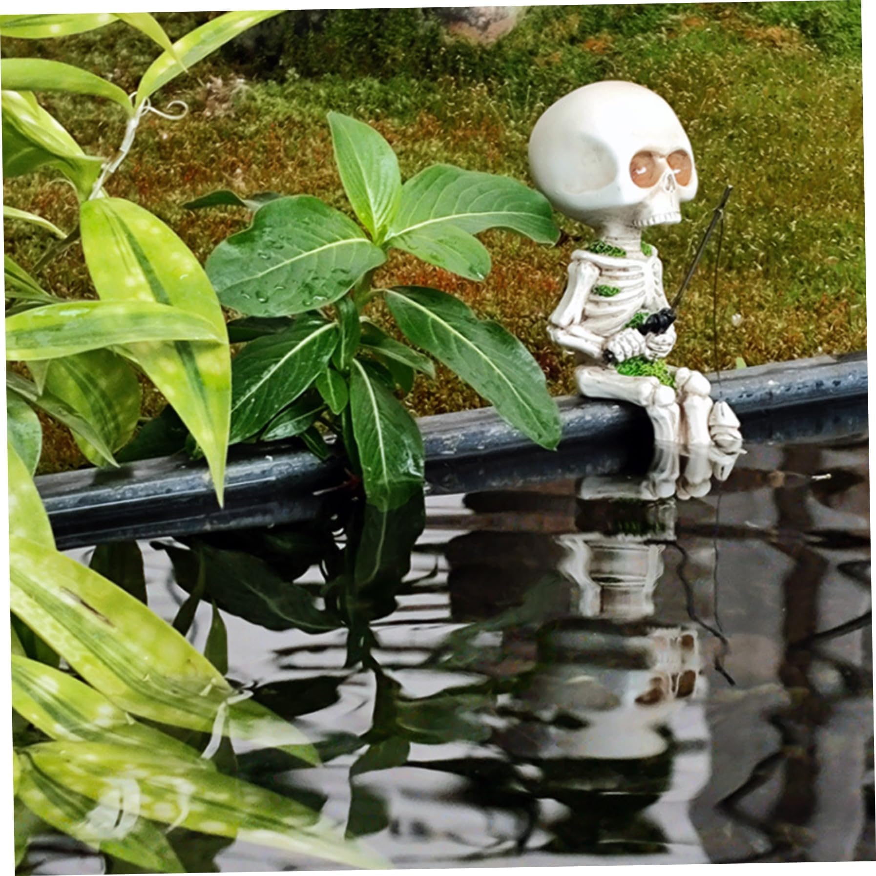 Decorazione Per Acquario Con Scheletro E Teschio - Ornamento A Bolle Ad Aria, 11,5x7,5x15 Cm, Per Halloween E Tema Pirata
