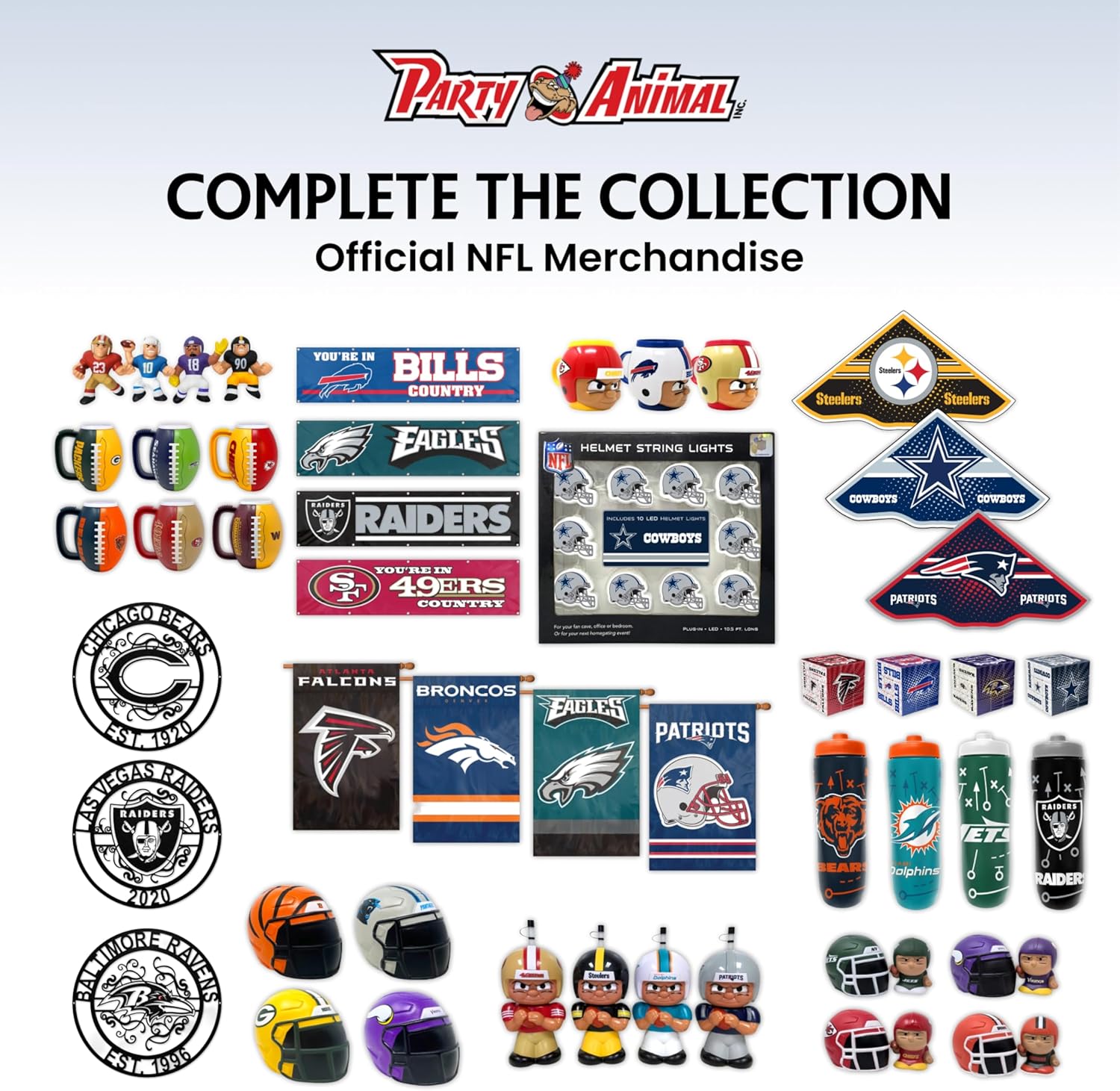 Party Animal Officially Licensed NFL Flag Tailgating Kit