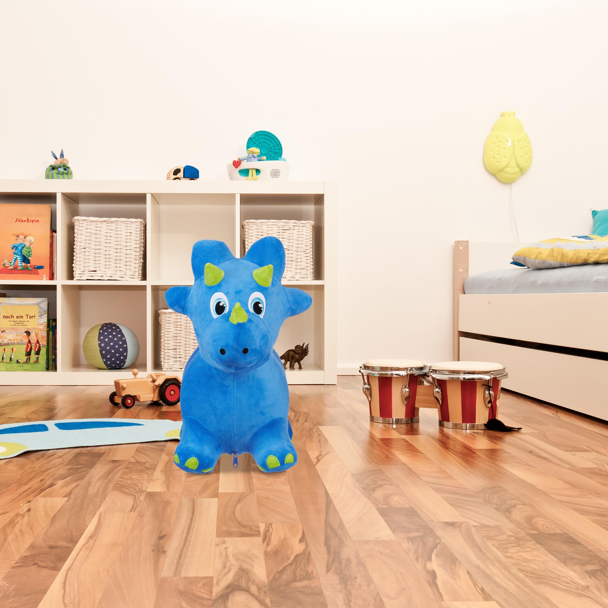 Relaxdays Animal Sauteur En Forme De Girafe, Pompe à Air Et Housse Charge Max 50 Kg Sans Bpa 3 Ans Et Multicolore 81950256