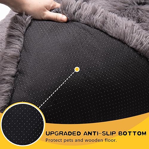 Miniatura 9 de Cama para perros extra grande lavable para razas de perros XL grandes, almohadilla de felpa suave para perrera, cómoda, autocalentable,