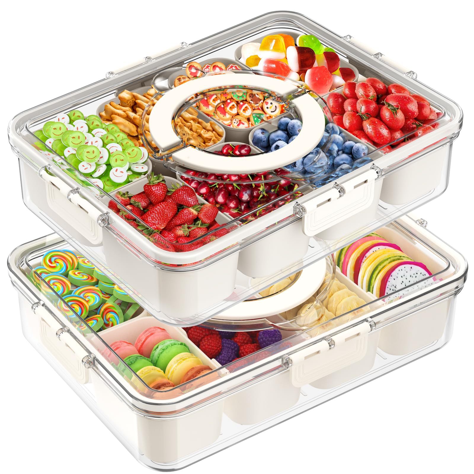 Snackle Containers Snapklik.com : Snackle Box Container,Divided Serving Tray
