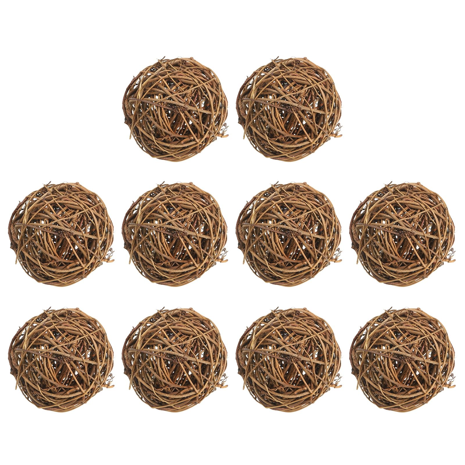 Boules en rotin 3 pouces PATIKIL pour embellir vos vases et décorations de fête