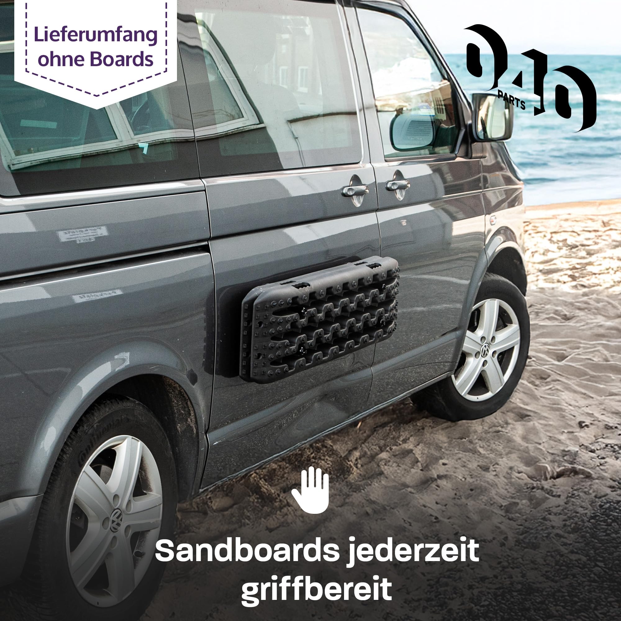 Cales magnétiques de chargement et support pour planches à sable pour fourgons, camping-cars, autocaravanes et véhicules tout-terrain