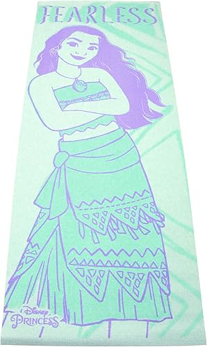 Disney Moana - Tapete de yoga antideslizante para niños y niñas, para todo uso, PVC, accesorios de fitness y entrenamiento, azul, 0.118 pulgadas