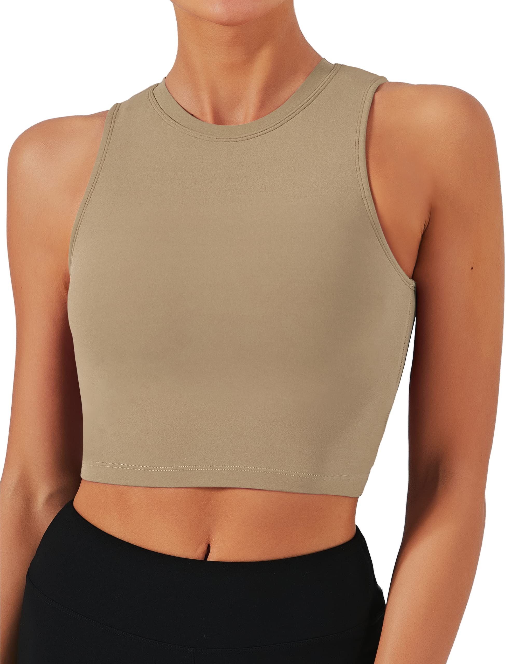 Natural Feelings Sports Bras for Women Removable Padded Yoga Tank Tops Sleeveless Fitness