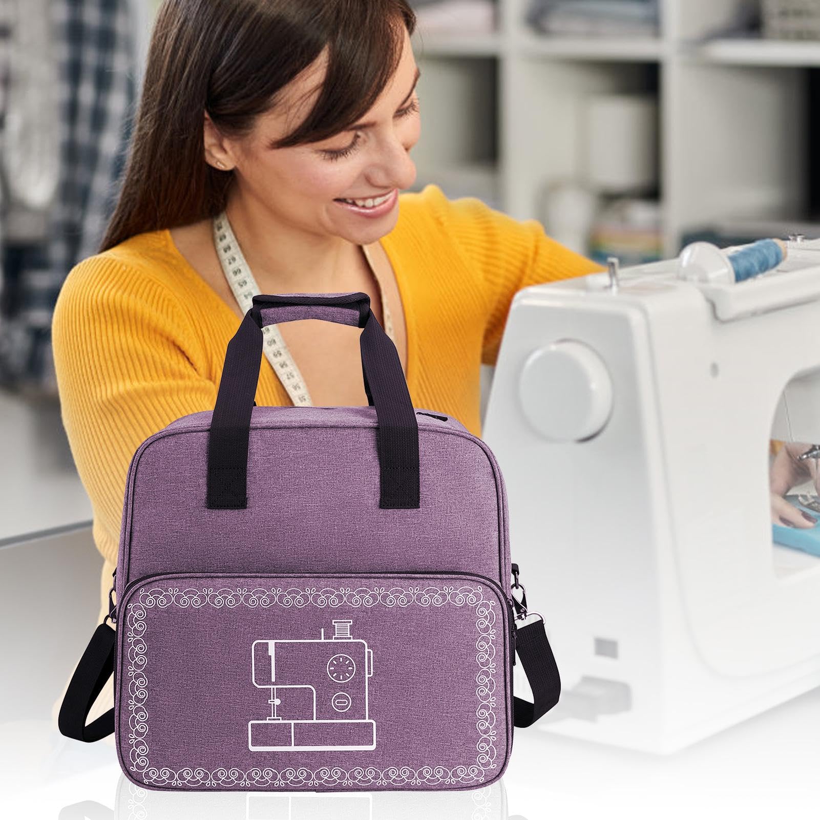 Bolsa De Transporte para Máquina De Coser | Bolsa De Máquina De Coser | Bolsa De Almacenamiento para De Coser Bolsa De Transporte para De Coser Funda De Almacenamiento 38x36x29 Cm