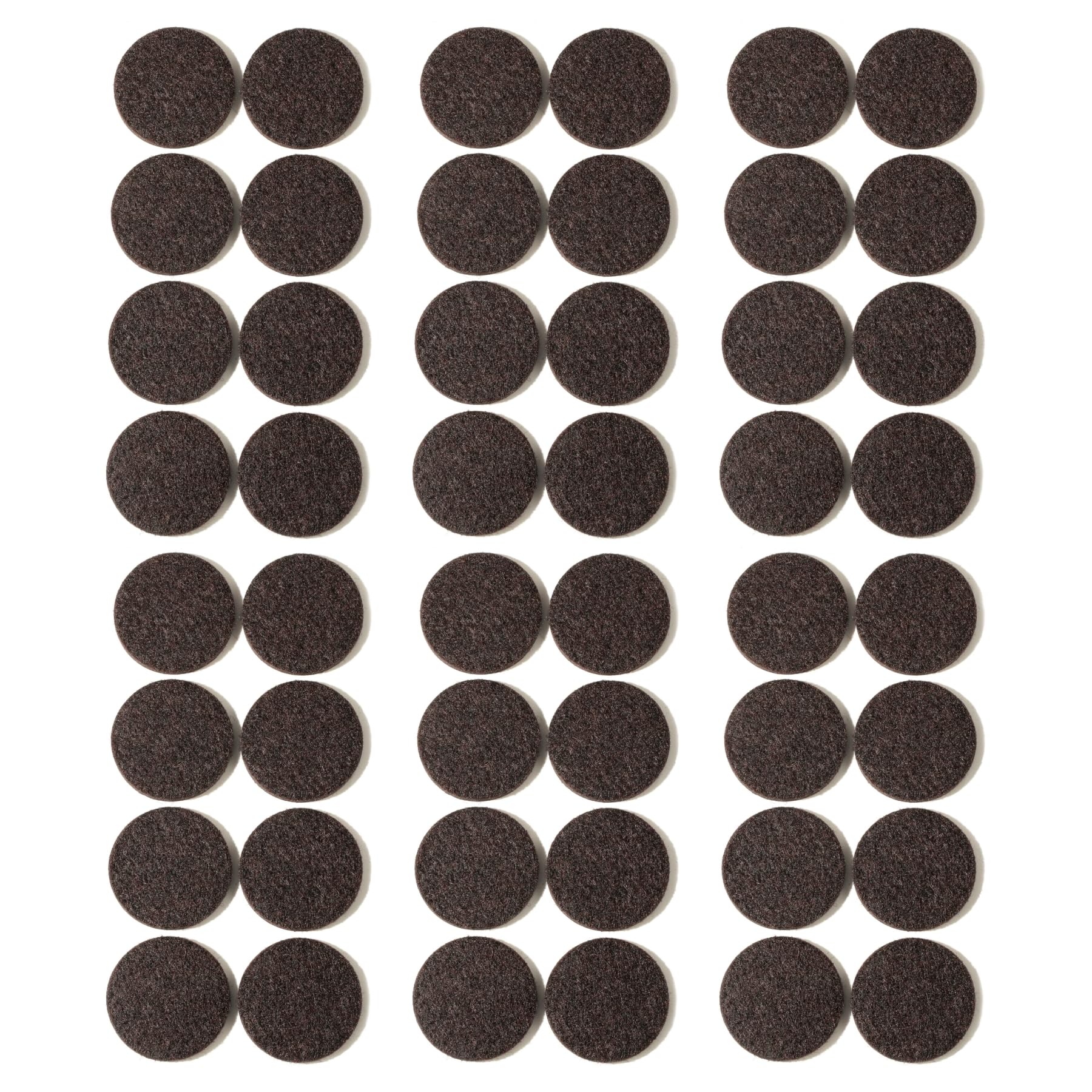 Furnigear Felt Furniture Pads for Hardwood Floors - Self Adhesive Chair Felt Pad, Floor Protector for Furniture Feet, Furniture Slider Moving Furniture Smoothly, Anti Scratch 48 Pcs 1-1/2" Round Brown