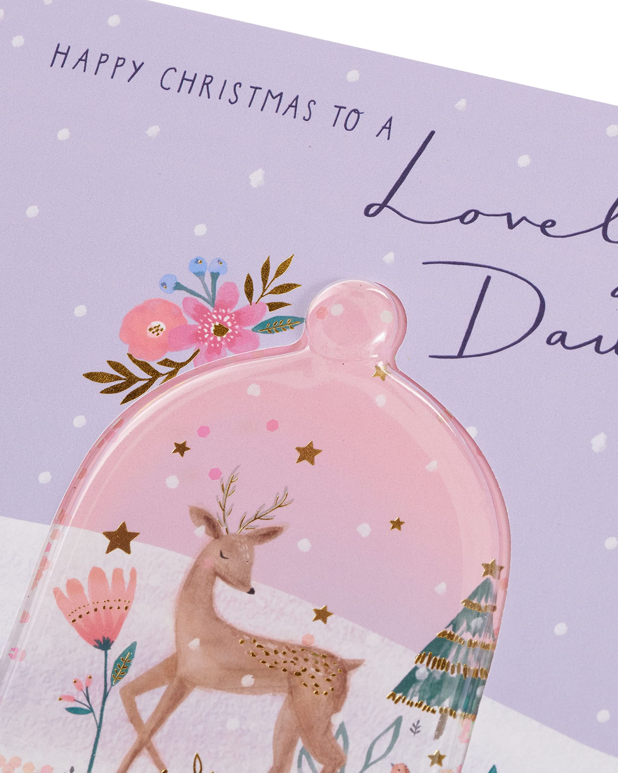 UK Greetings Biglietto di Natale per figlia e genero, biglietto di Natale per figlia e genero, biglietto di Natale per figlia da mamma/papà, multicolore (670907-0-1