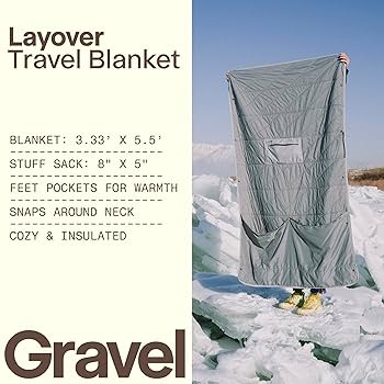 Amazon｜GRAVEL ポケッタブルトラベルブランケット 105 x 170cm