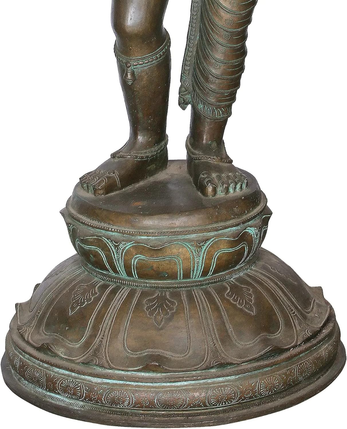 Exotic India 50" Large Ardhanarishvara | Madhuchista Vidhana (Lost-Wax) | Panchaloha Bronze from Swamimalai - Bro
