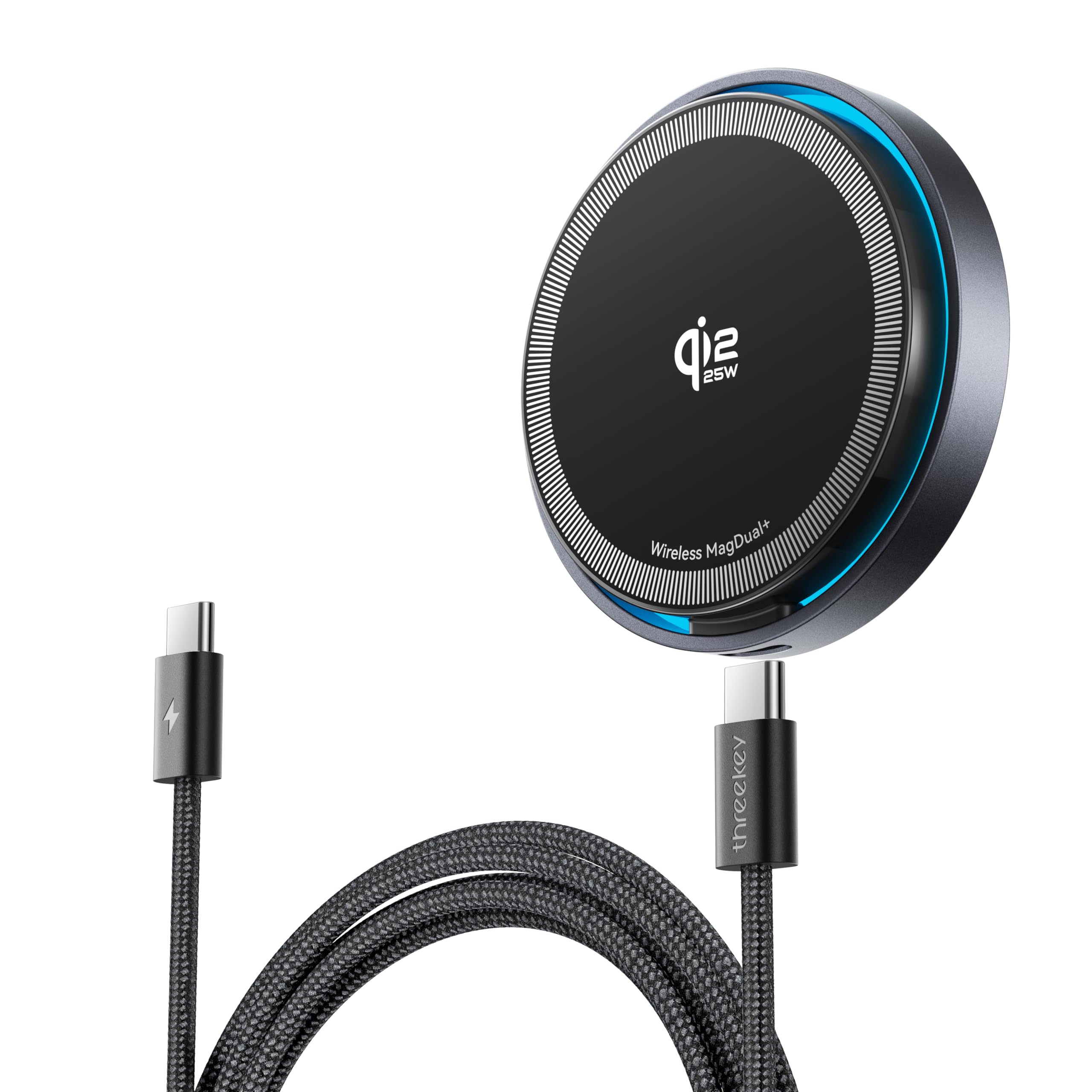 Amazon.co.jp: THREEKEY MagSafe充電器【Qi2公式認証 25W高速充電】高