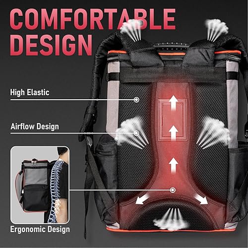 Miniatura 4 de YESWELDER Mochila de soldadura, bolsa de herramientas de soldadura profesional de gran capacidad con casco, bolsa de soldador multiusos resistente