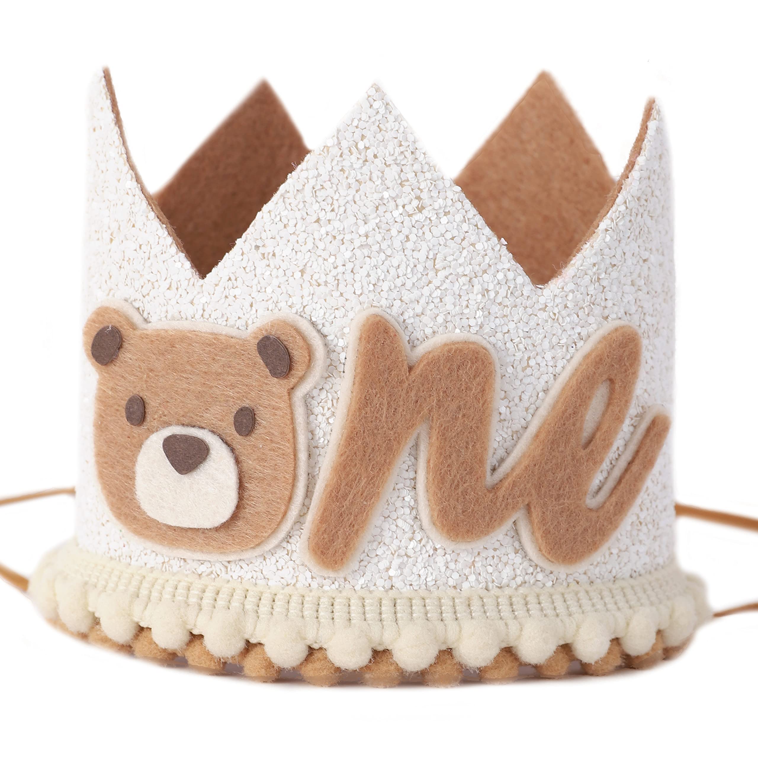 Little Bear Wild One First Birthday Crown Hat, One Happy Camper Baby 1st Birthday Party