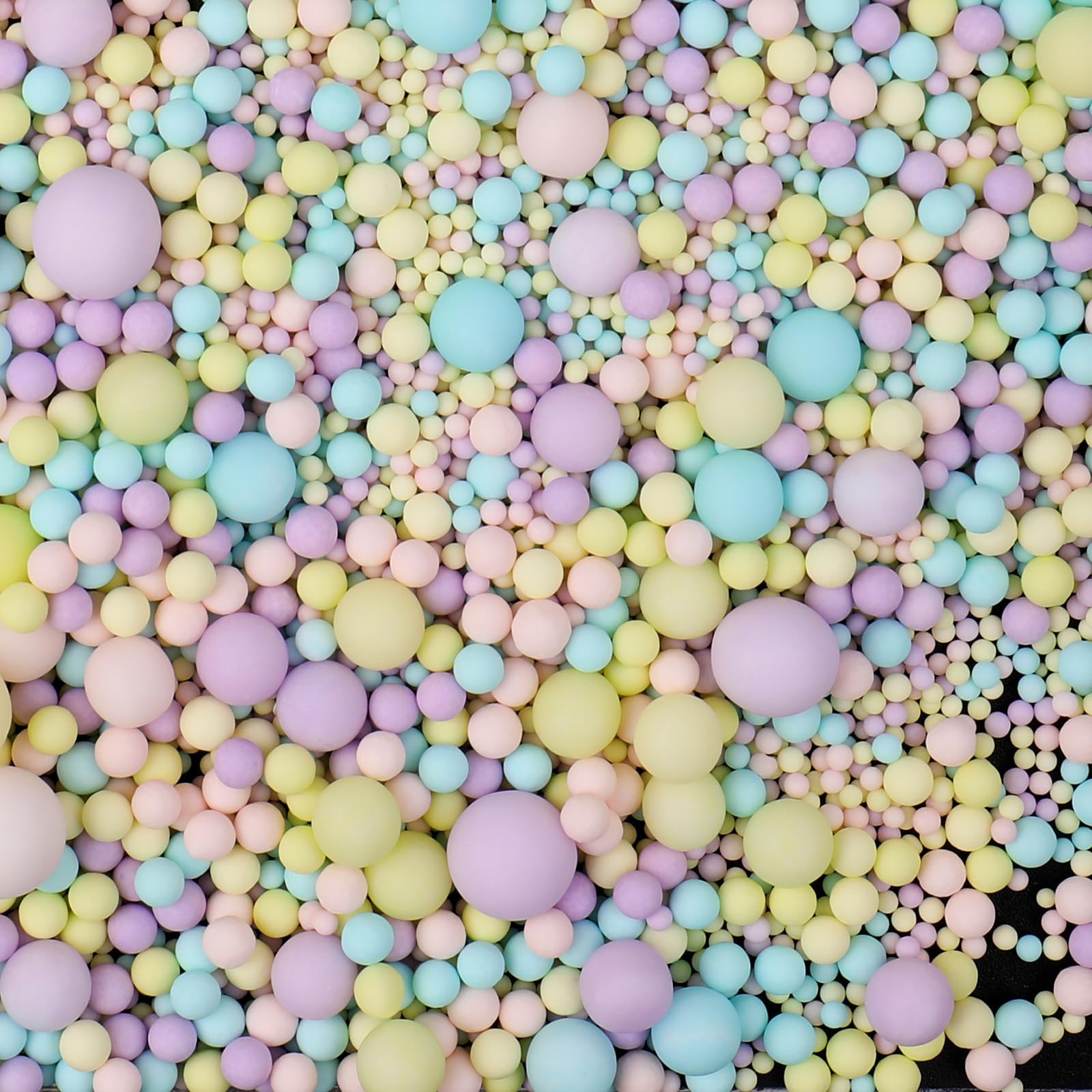 Pastel Sprinkles for Cake Decorating, 130g/4.6oz Edible Macaron Pearl Sprinkles Mix, Sugar Candy Pearls for Baking, Cookie Decorations and Cupcake Toppings, Wedding Party Easter Supplies