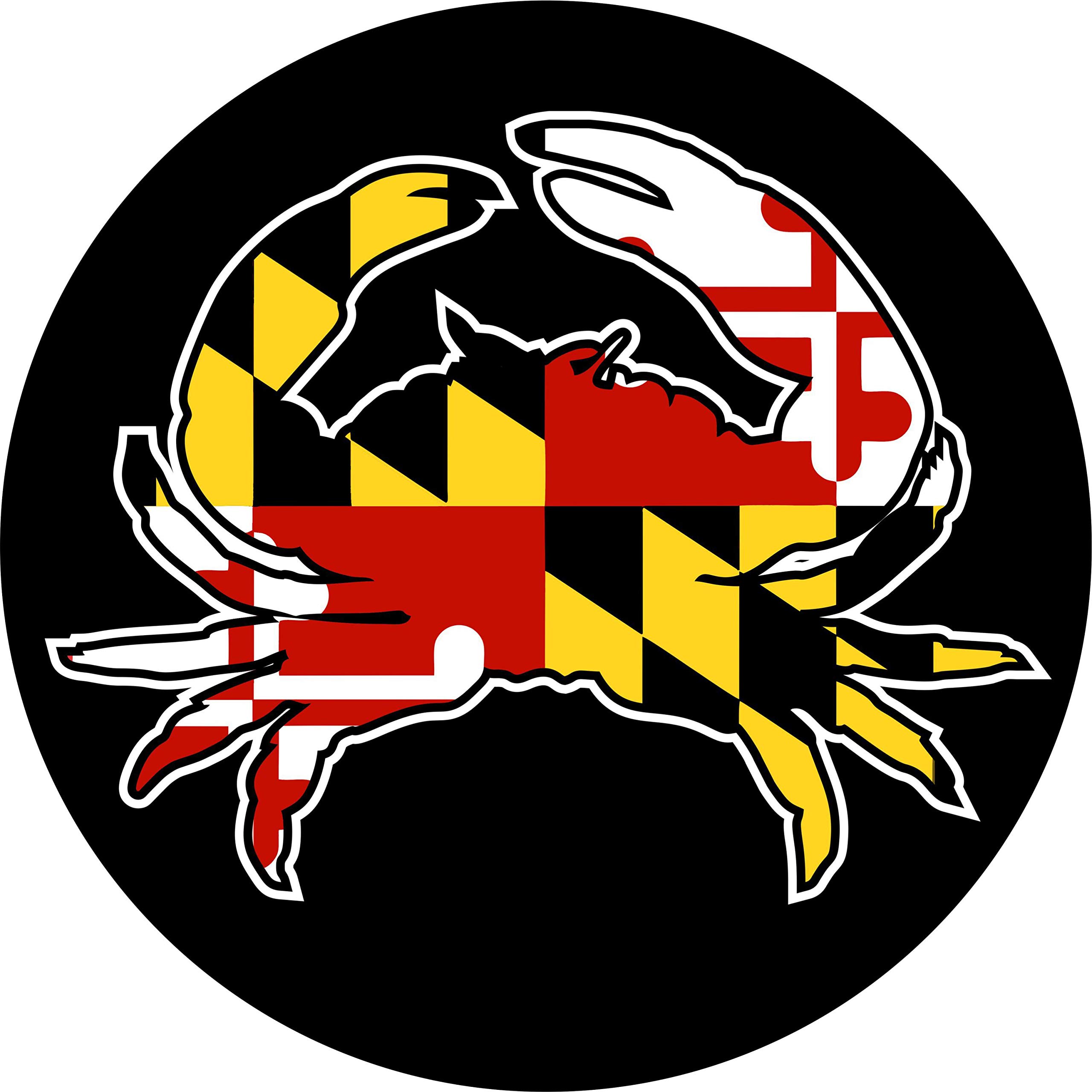 Buy TIRE COVER CENTRAL Maryland Logo Inside Crab Shape Spare Tire Cover