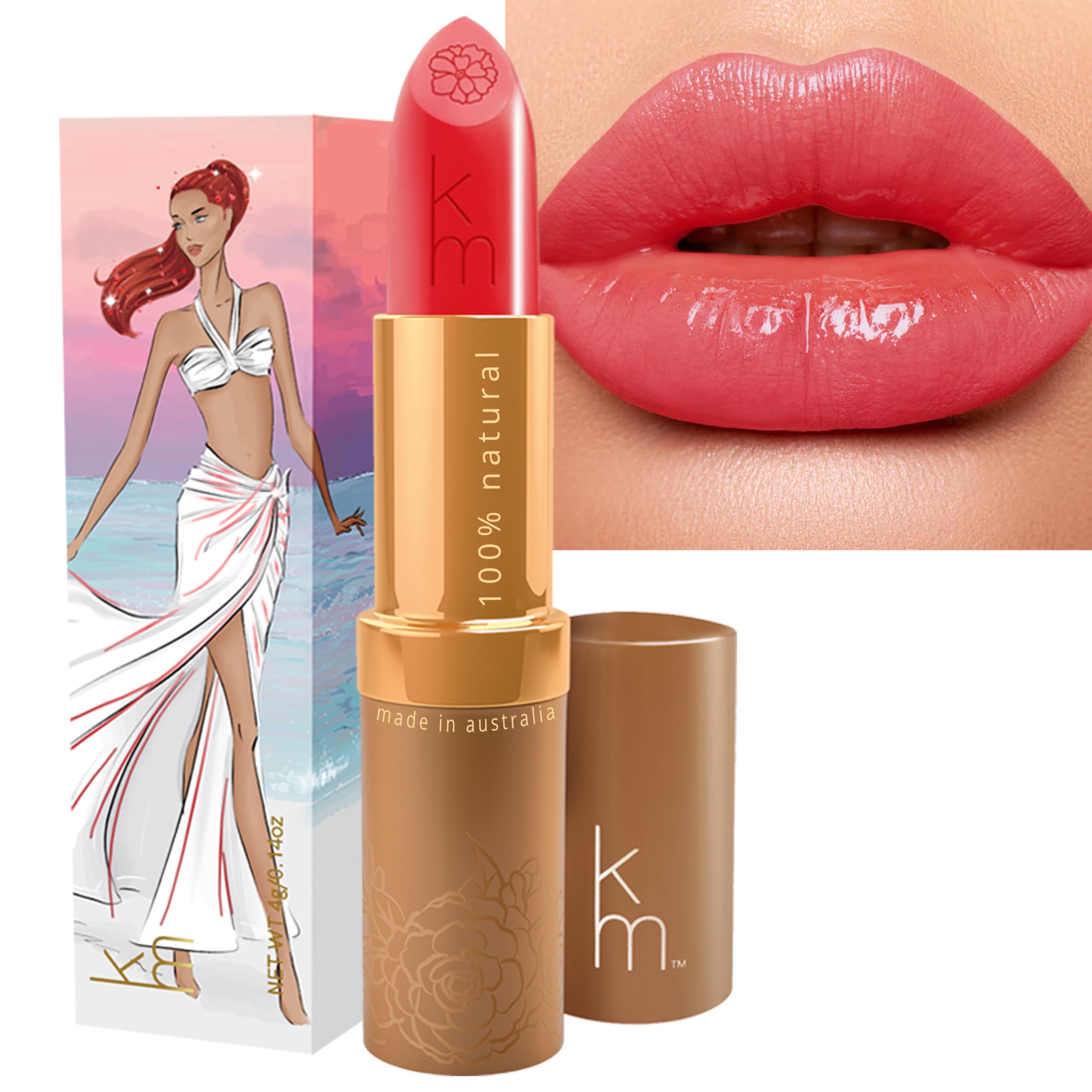 Amazon.com : Karen Murrell Natural Lipstick - Lip Tint 44 Tropical