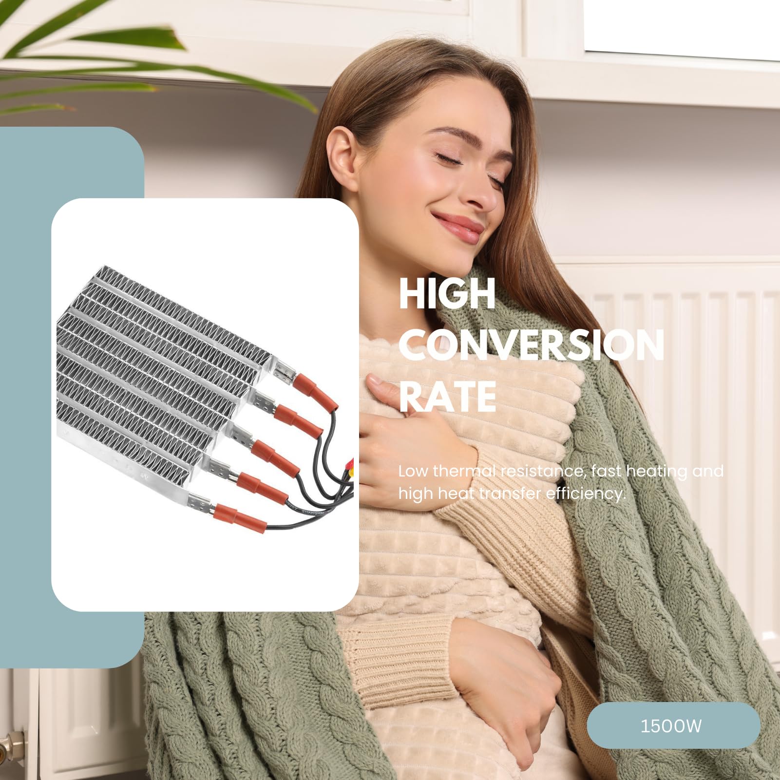 Duokon réchauffeur d'air Élément chauffant PTC d'isolation thermostatique de chauffage en