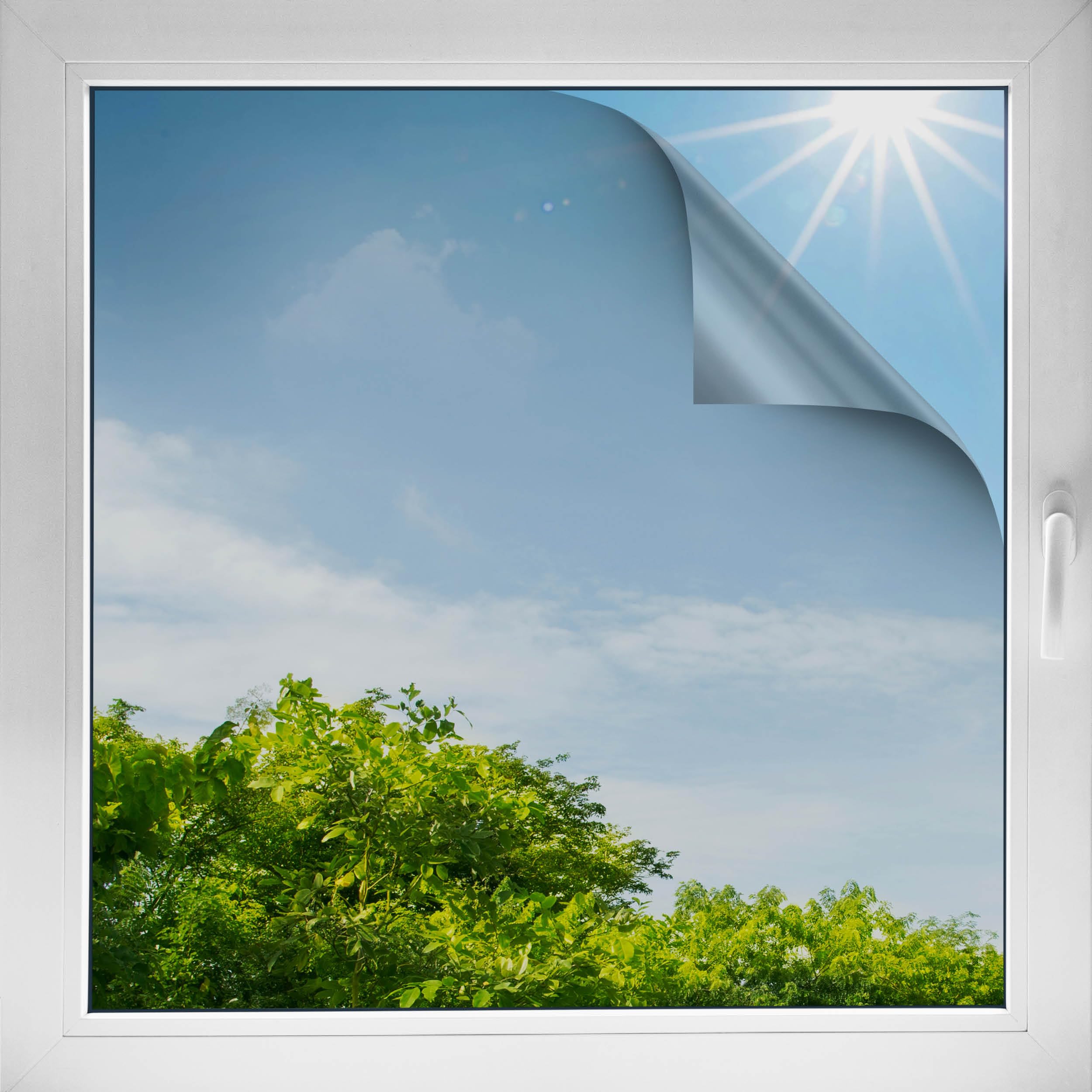 d-c-fix Sonnenschutzfolie selbstklebend (92x200 cm) – Fensterfolie für Hitzeschutz, UV-Schutz und Verdunkelung