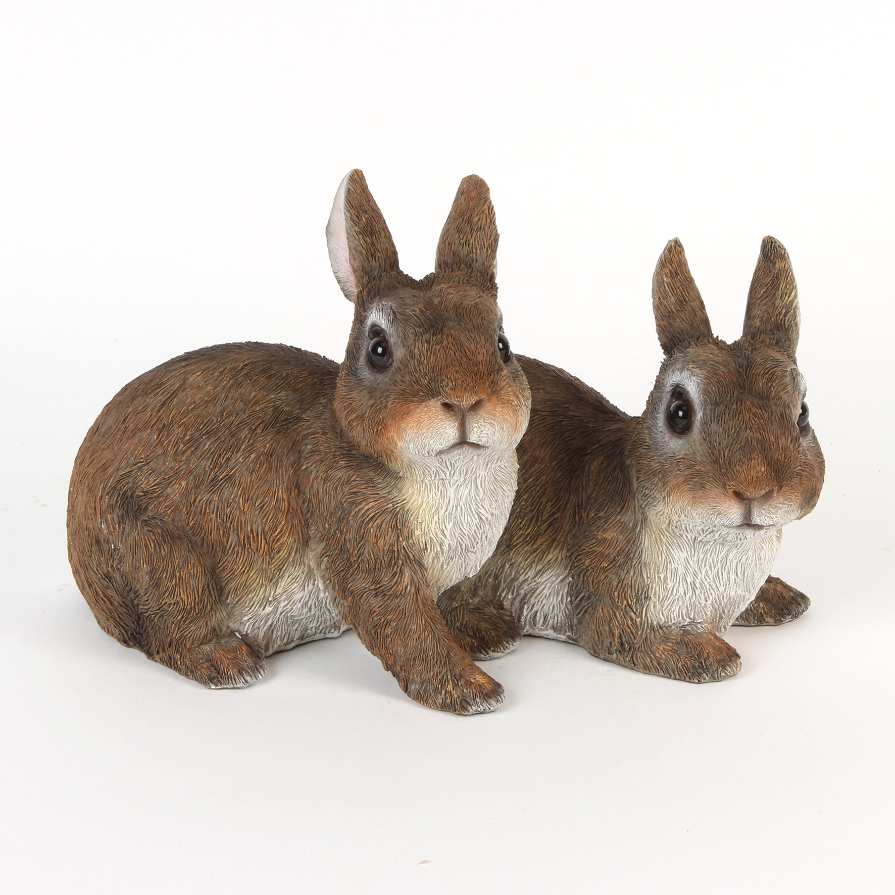 Naturecraft Pair Of Lying Rabbits Ornament Figurine