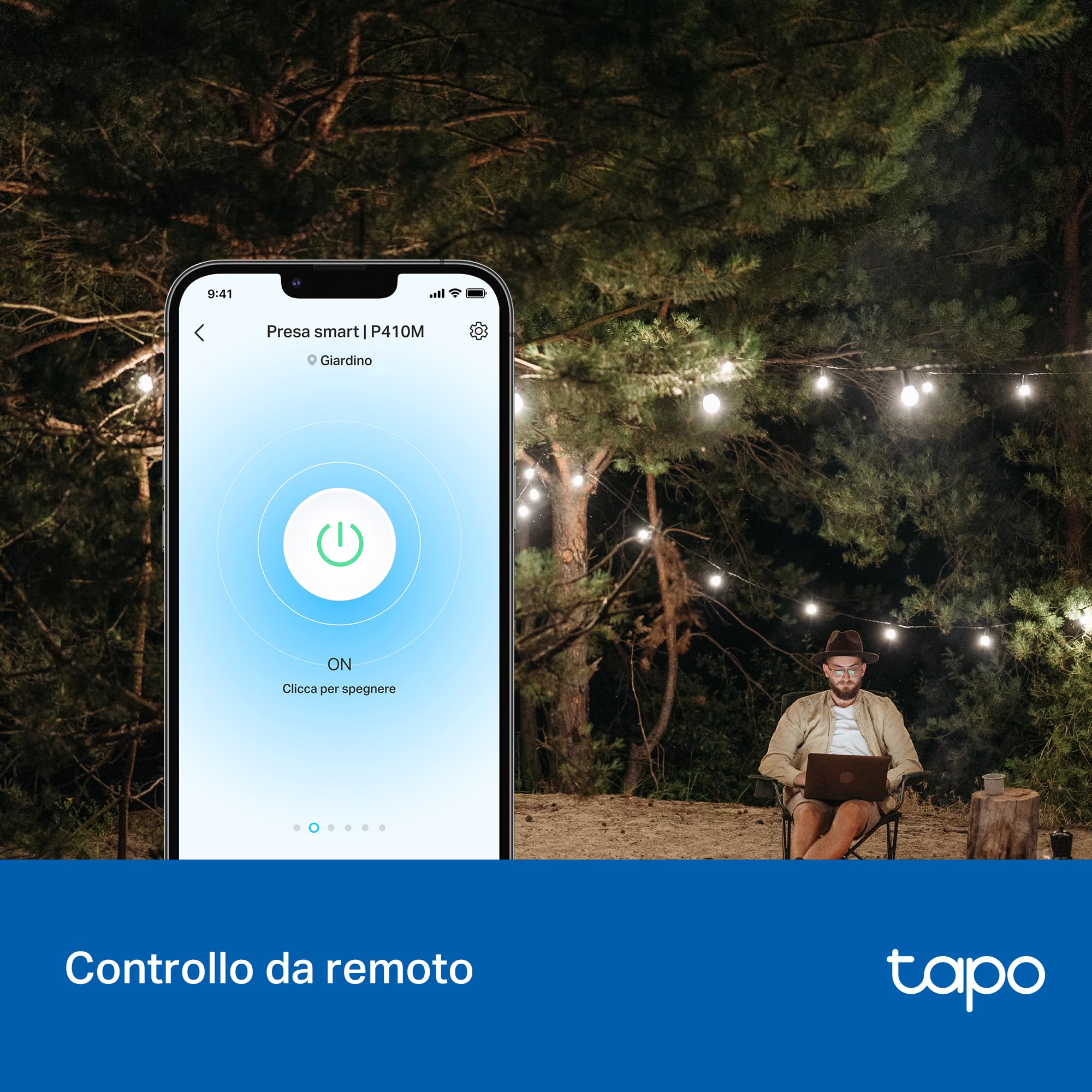 Tapo P410M Presa Smart Esterna WiFi Matter IP54 Energia Alexa Google Timer — immagine 8 di 13