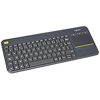 Logitech K400 Plus Tastiera Wireless Touch TV, Facili Controlli Multimediali e Touchpad Integrato