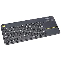 Logitech K400 Plus Tastiera Wireless Touch TV, Facili Controlli Multimediali e Touchpad Integrato, Layout ‎Francese AZERTY – Nero