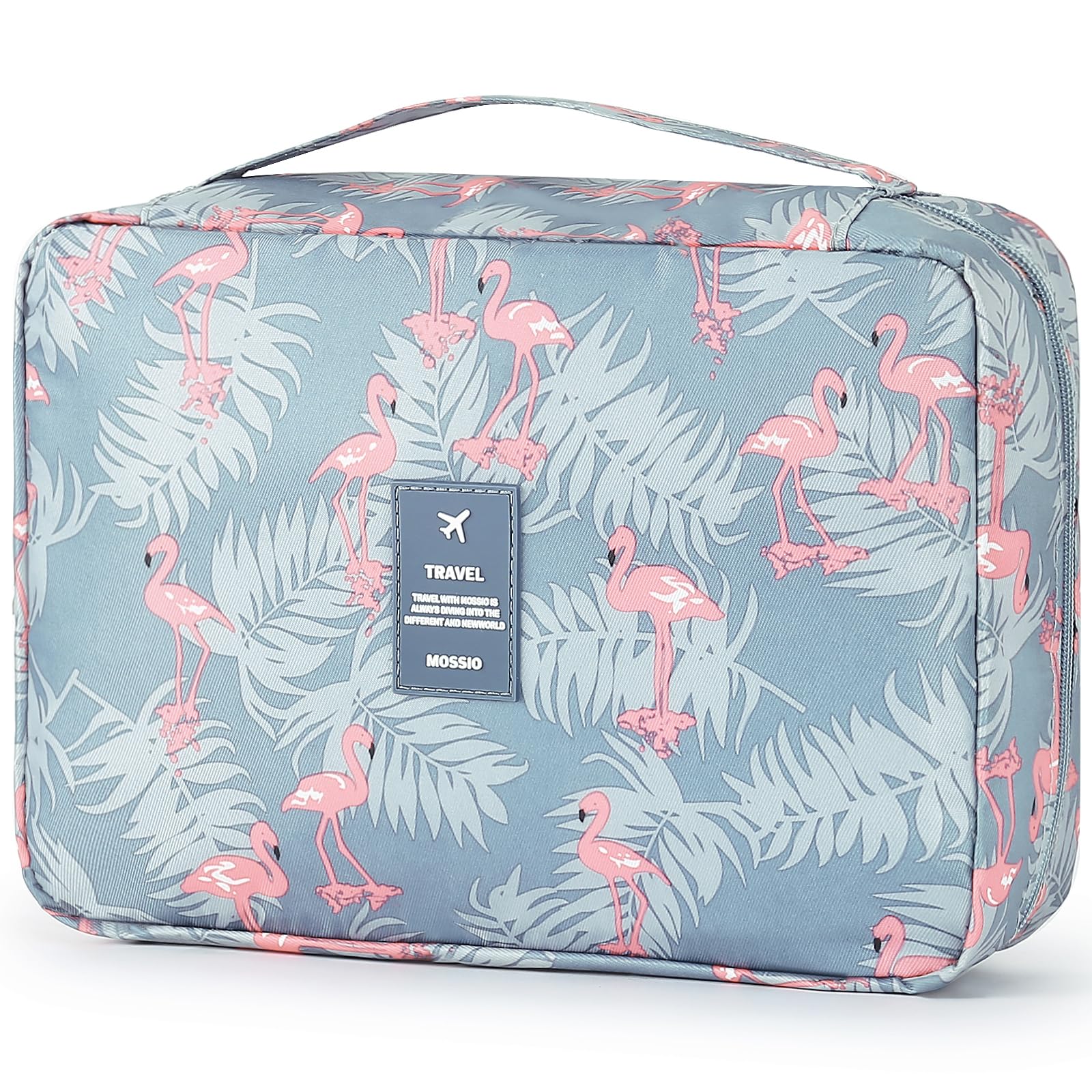 Mossio Hanging Toiletry Bag with Sturdy Hook - Large Portable Cosmetic Makeup Travel Organizer for Men & Women