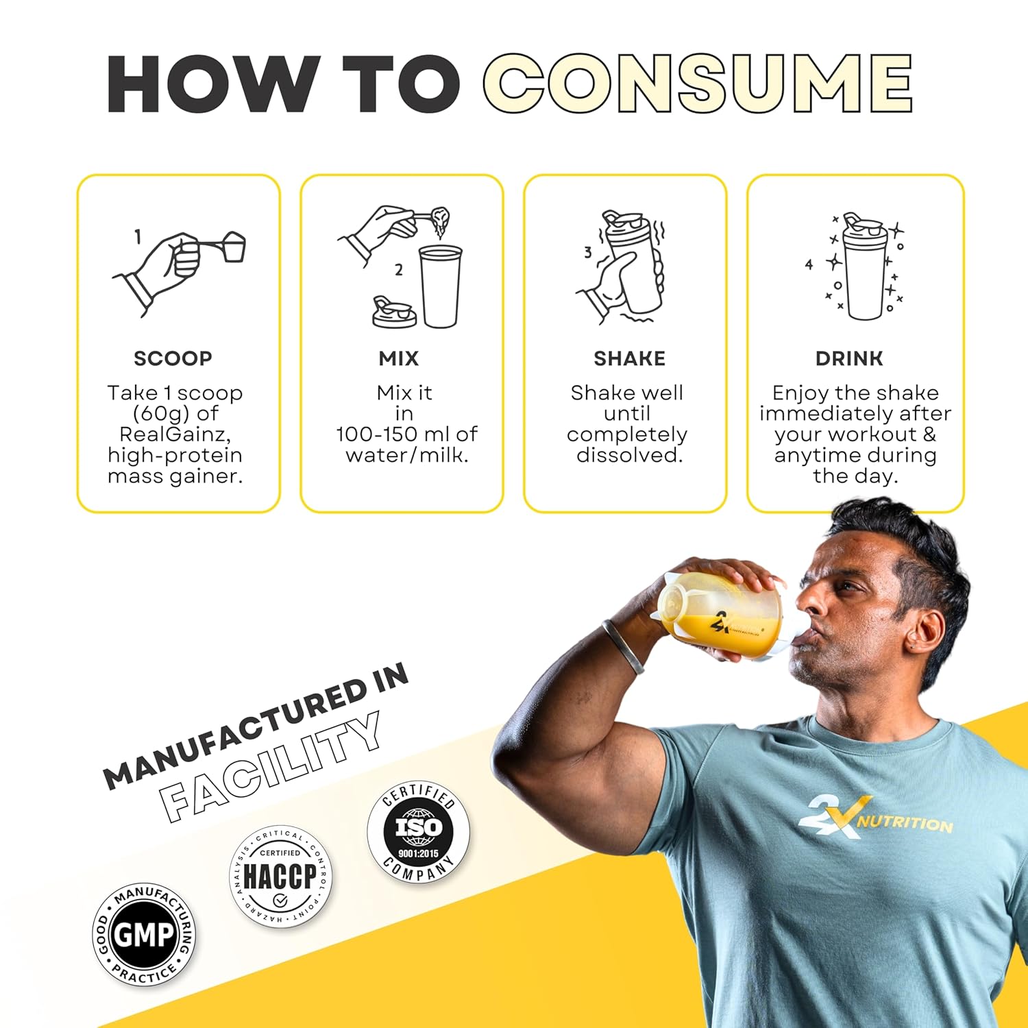 Buy Now Realgainz By 2X Nutrition | High-Protein Mass Gainer | 78G C... 4 Buy Now Realgainz By 2X Nutrition | High-Protein Mass Gainer | 78G C...