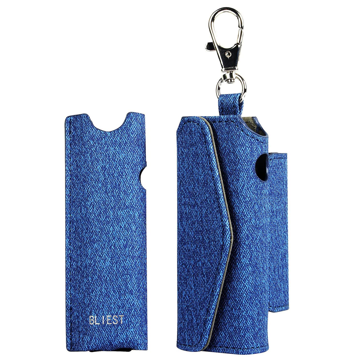HLMNAKECase for iqos iluma one case accessory starter set leather case protective cap cigarette box (navy blue)