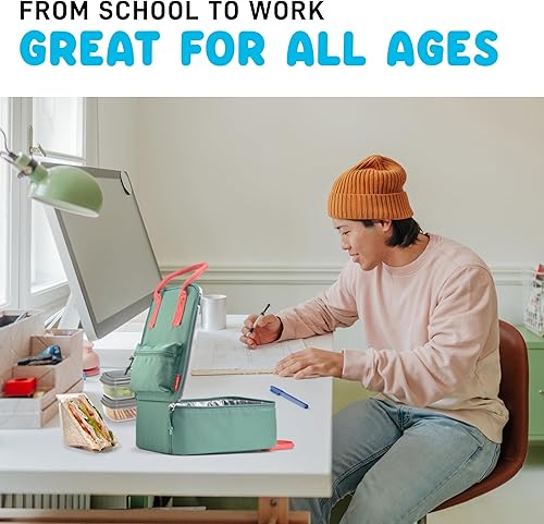 Miniatura 8 de Fit & Fresh Connor - Lonchera para niños, versátil lonchera con aislamiento térmico para escuela y campamento, bolsa de almuerzo para adultos con