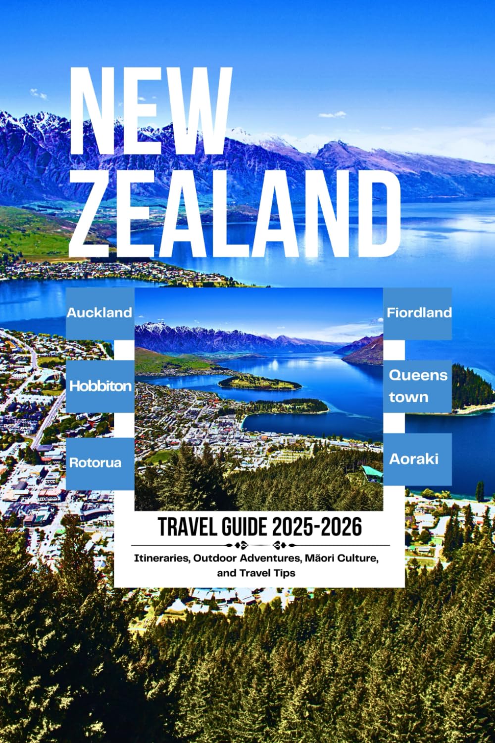 NEW ZEALAND TRAVEL GUIDE 2025-2026: Auckland, Queenstown, Rotorua, Fiordland, Hobbiton, Bay of Islands – Itineraries, Outdoor Adventures, Māori Culture, and Travel Tips