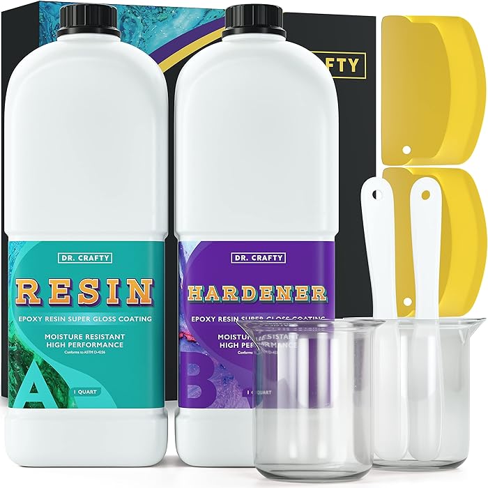 Buy DR CRAFTY Clear Epoxy Resin Deep Pour Epoxy Casting Resin Kit