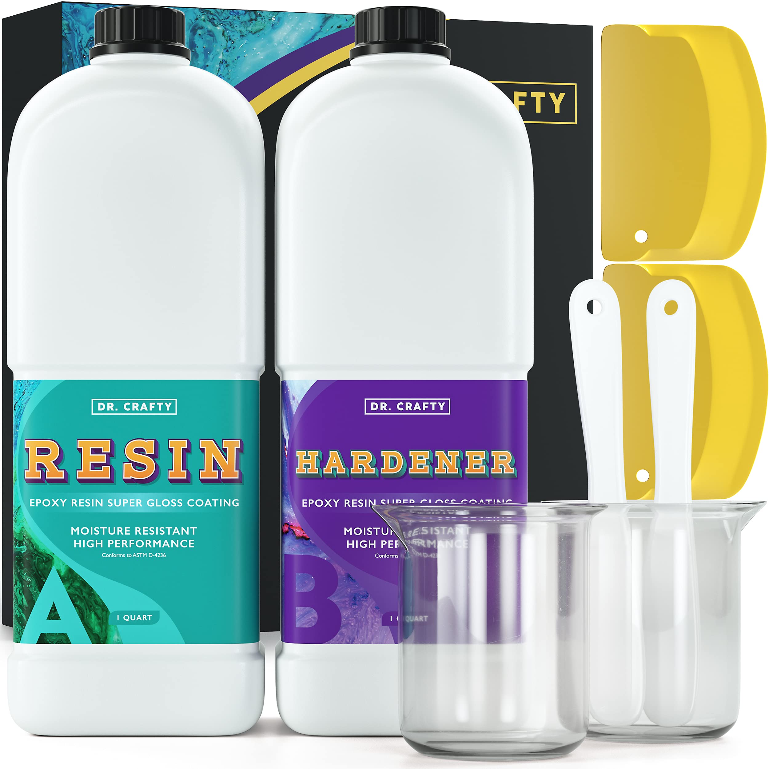 Buy DR CRAFTY Clear Epoxy Resin Deep Pour Epoxy Casting Resin Kit