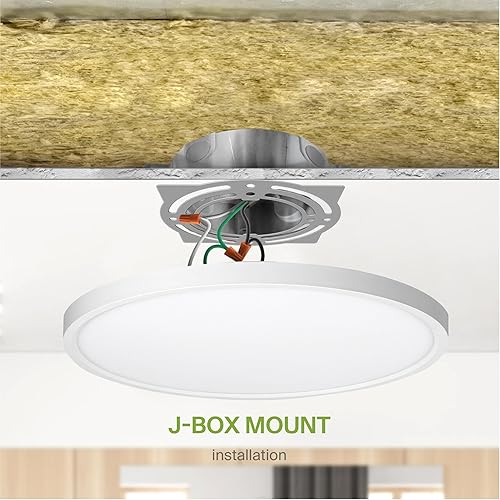 Miniatura 7 de ASD Lámpara LED de techo redonda de 12 pulgadas, iluminación de superficie de perfil bajo  5CCT, regulable, ultrafina, certificación ETL  24W 1900LM