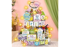 Charming Spring Tiered Tray Decor