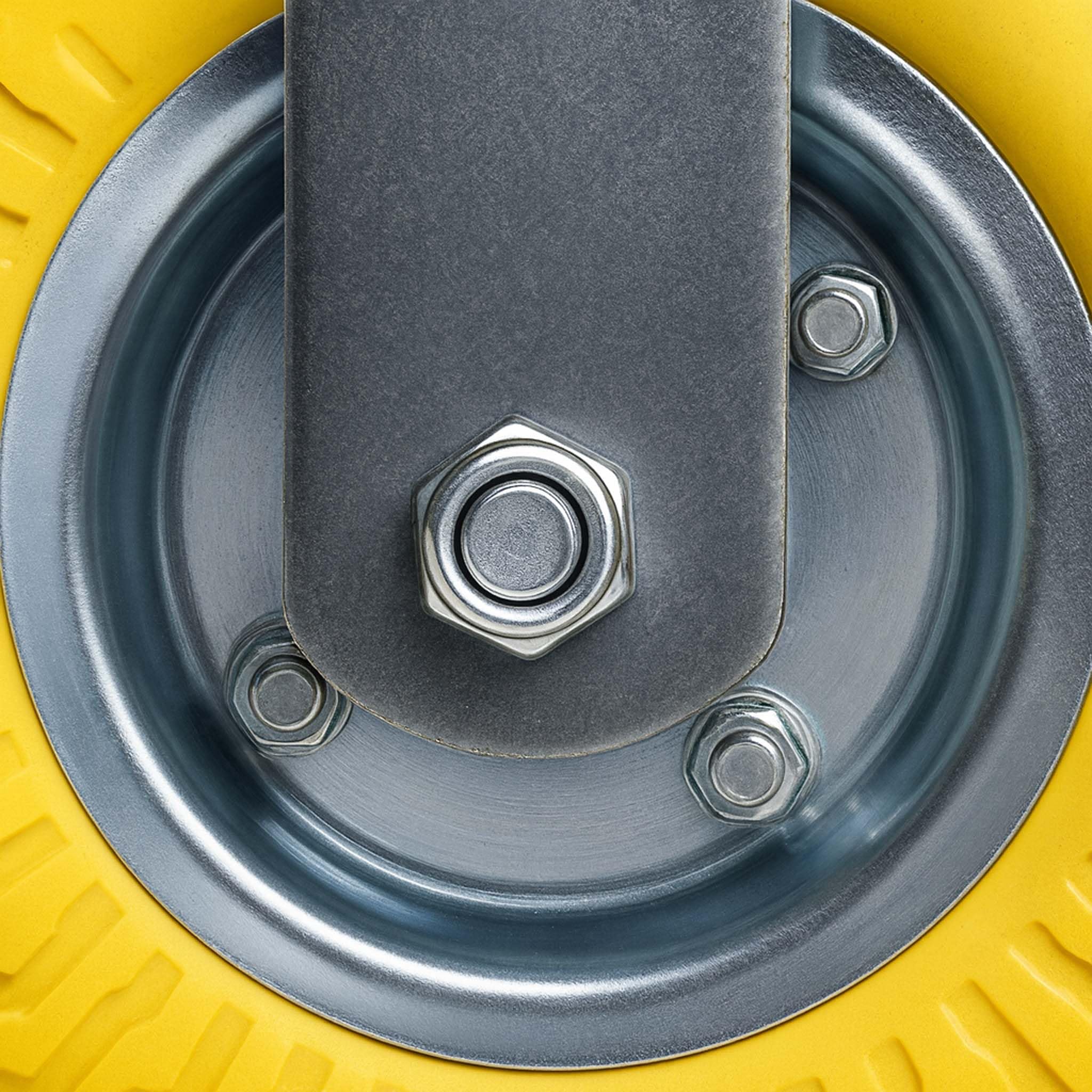 Wiltec Set 4 ruote fisse da trasporto, antiforatura, 225x58 mm, 100 kg/ruota, con piastra di montaggio