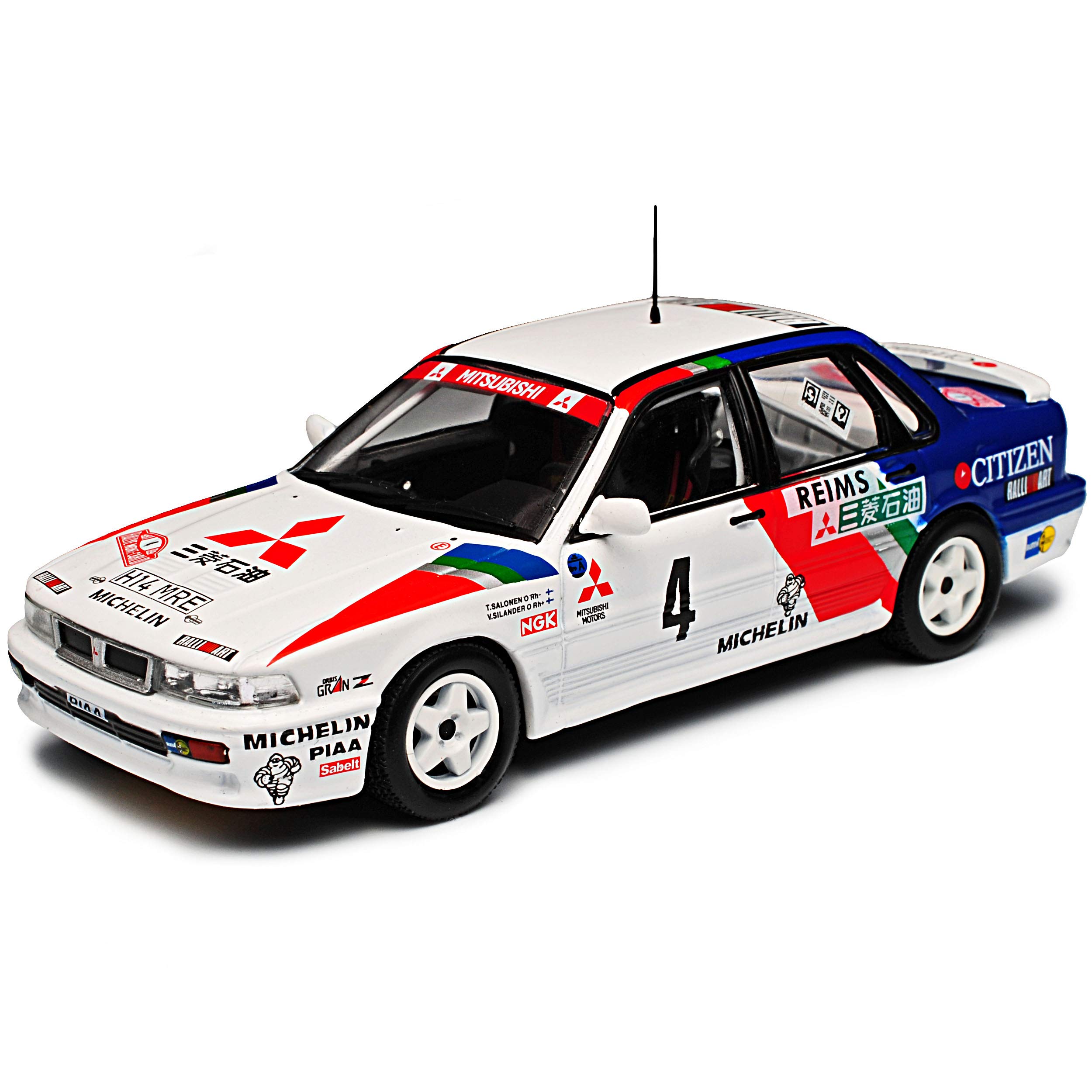Mitsubishi Galant VR-4 Rallye Auto Modell 1/43 – Inkl. Individuellem Wunschkennzeichen