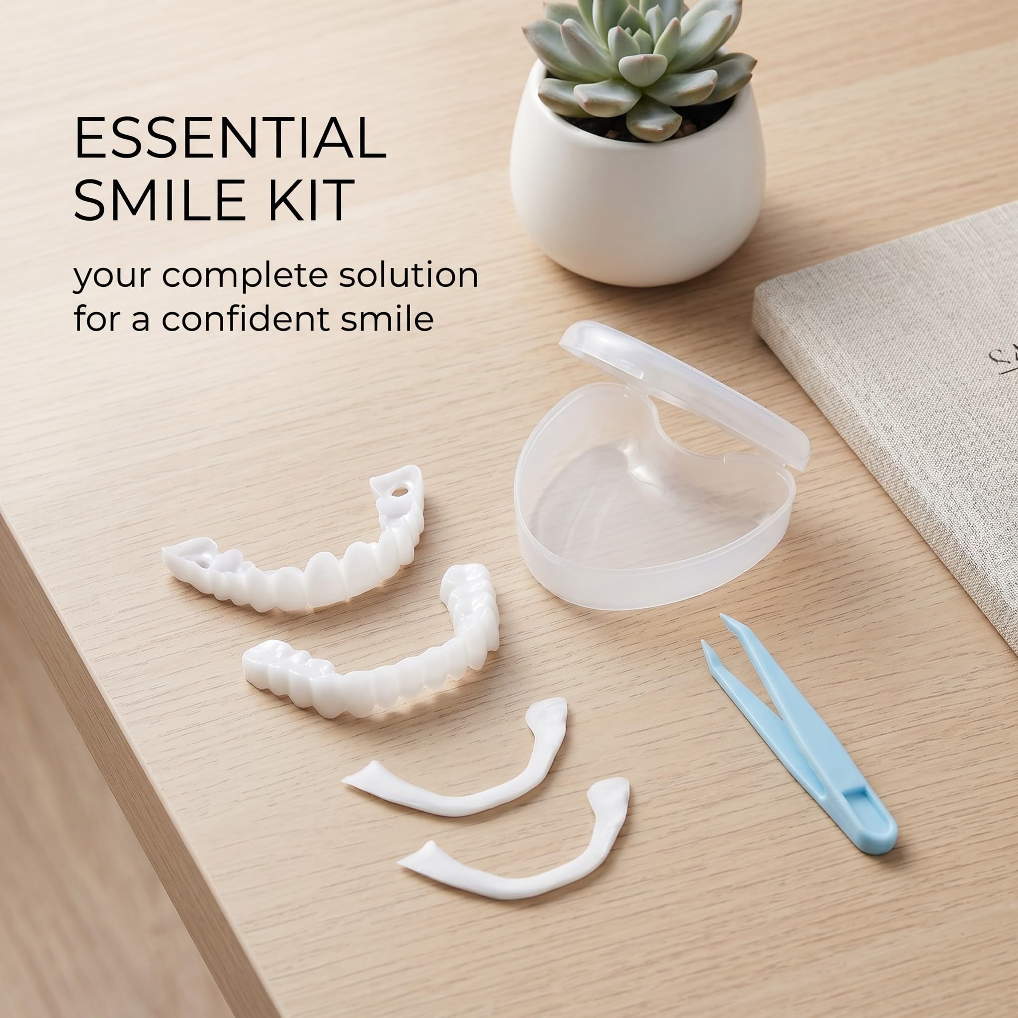 Faccette Denti 2 Coppie, Sistema Adesivo Sicuro per Denti Imperfetti, Trasformazione Sorriso Senza Dolore, Protesi Dentarie Temporanee per Uomini e Donne, Nuovo Arrivo